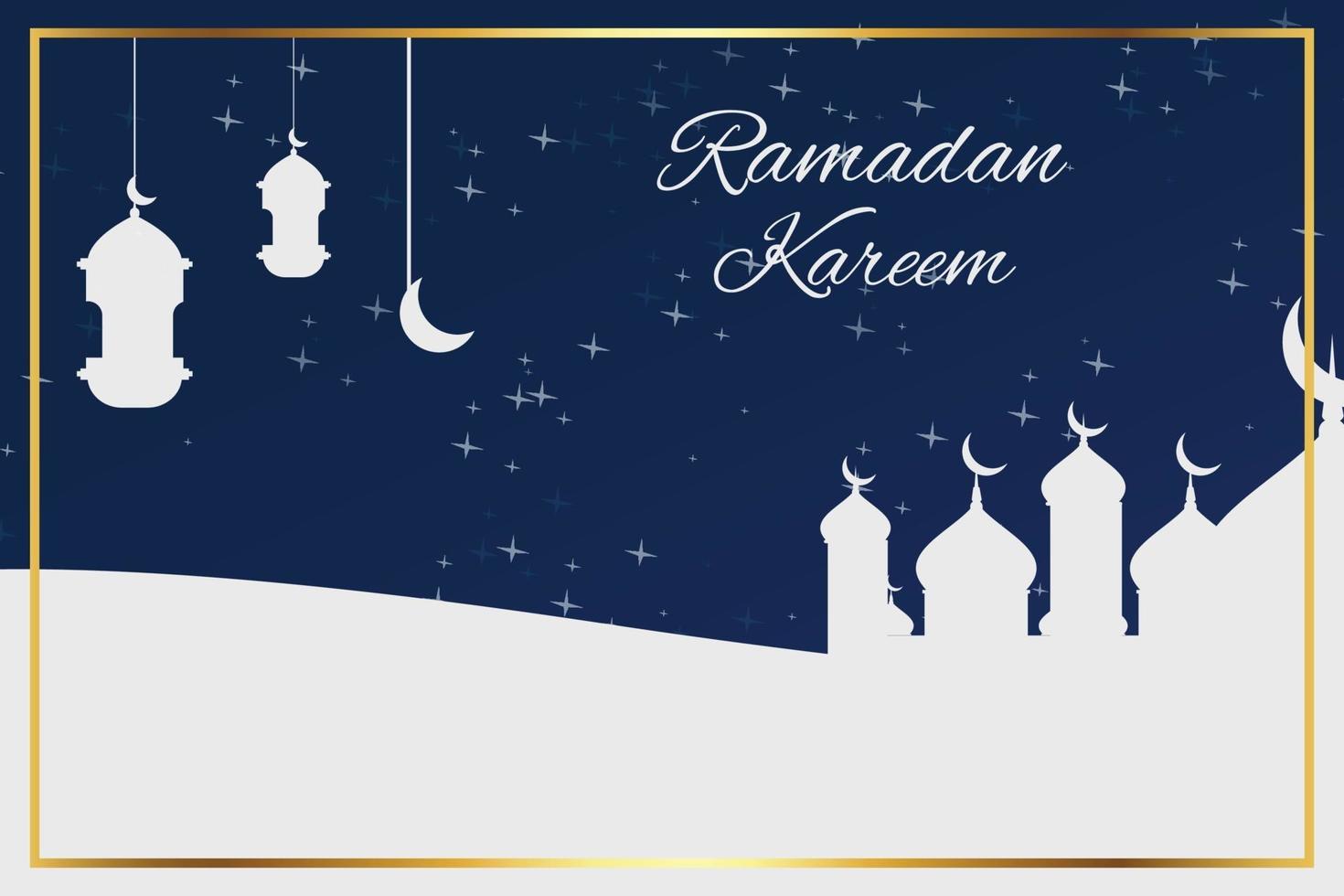 illustration design to celebrate the month of Ramadan 2021 vector