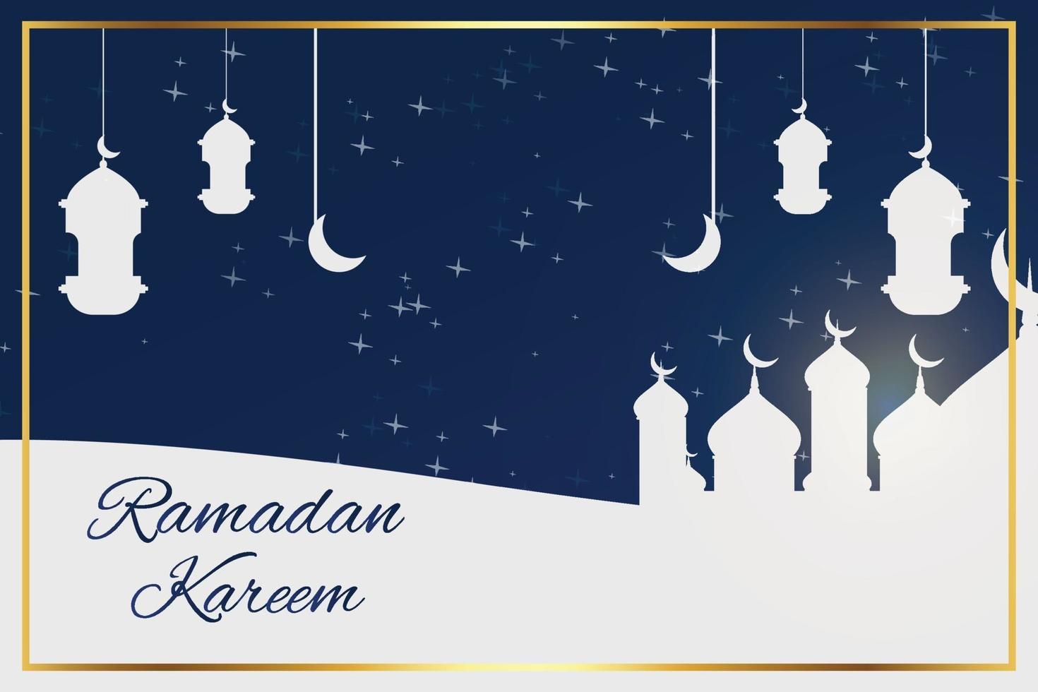 diseño de ilustración para celebrar el mes de ramadán 2021 vector