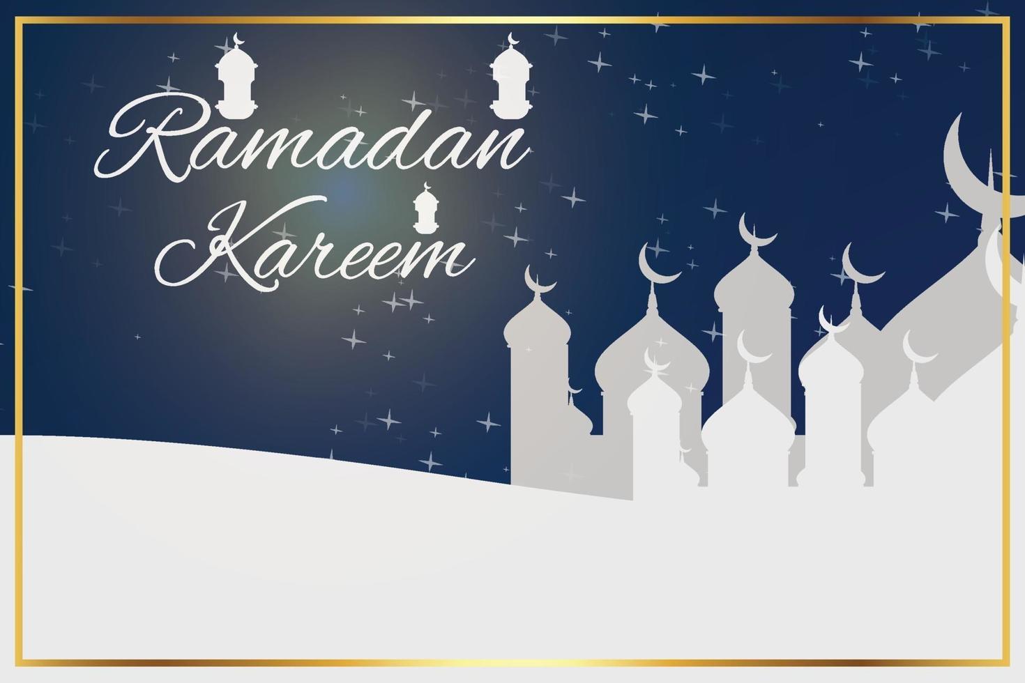 illustration design to celebrate the month of Ramadan 2021 vector