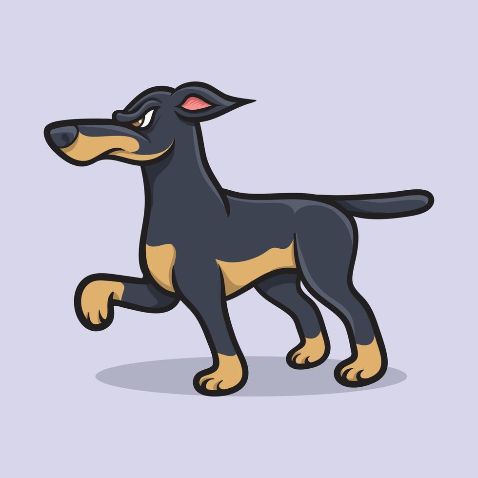 doberman dog animal illustration vector