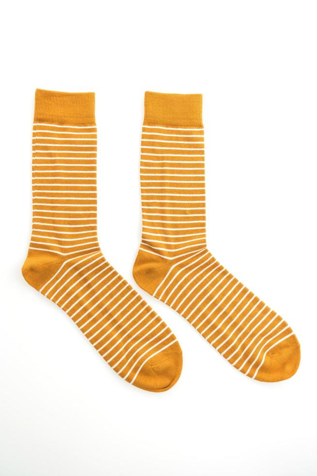 Socks on white background photo