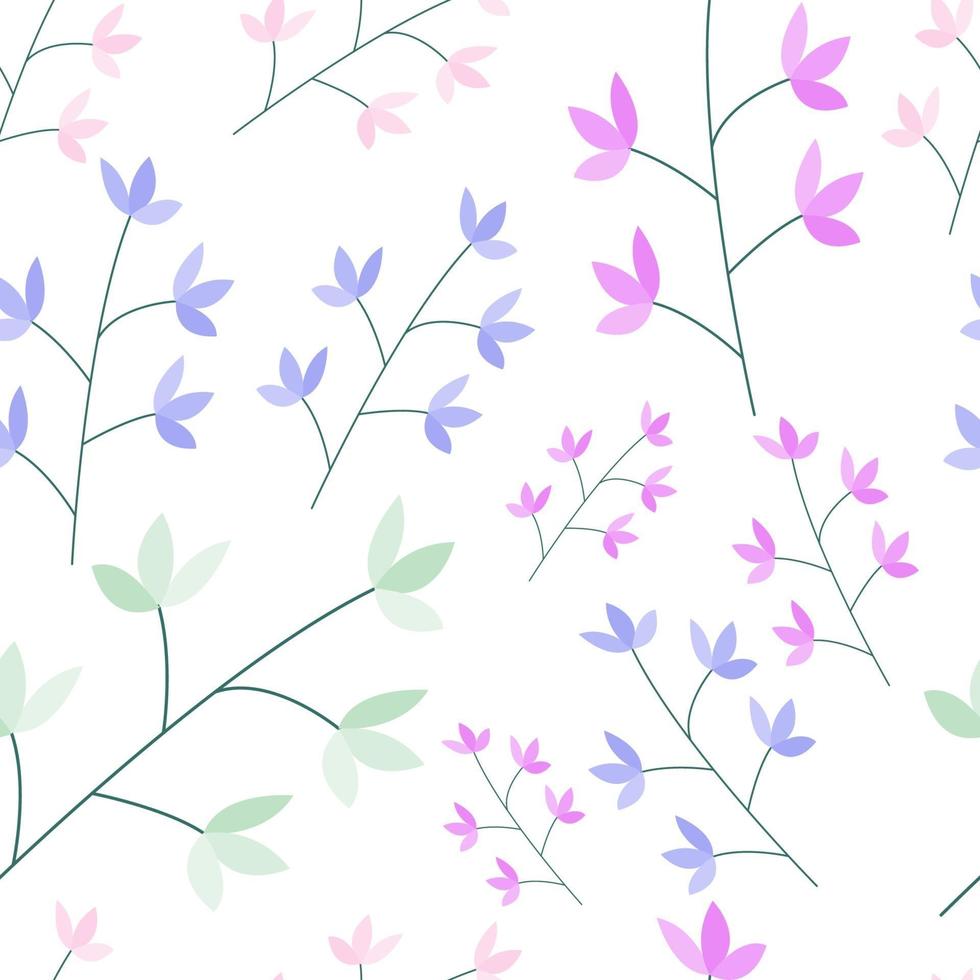 Seamless floral botanical flower pattern graphic. Perfect design for background, wallpaper, scrapbook, and textile. Surface design vector