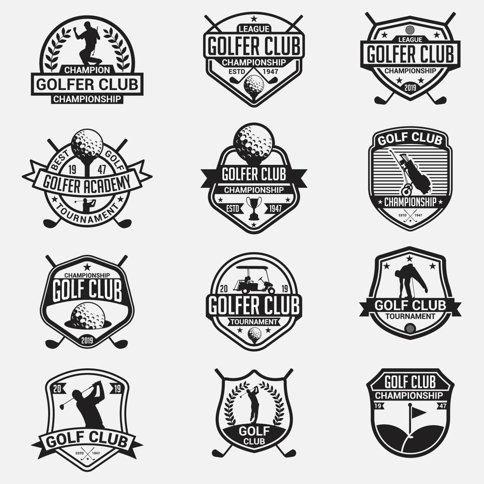 Golf Club Logo Badges vector design templates