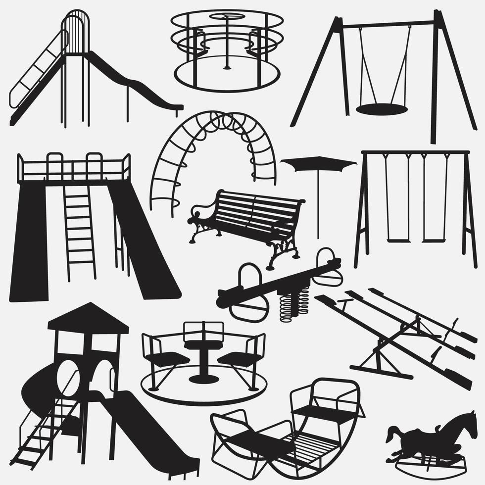 Playground vector design templates set