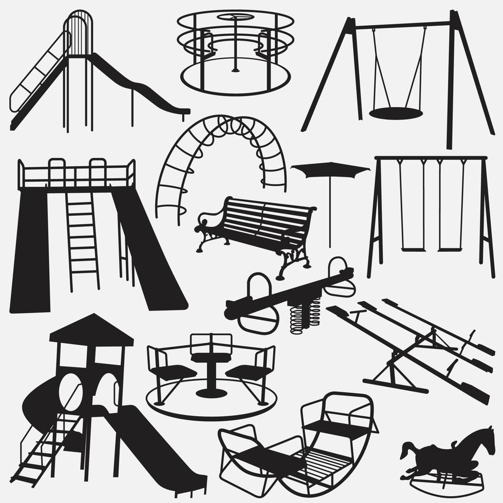 Playground vector design templates set