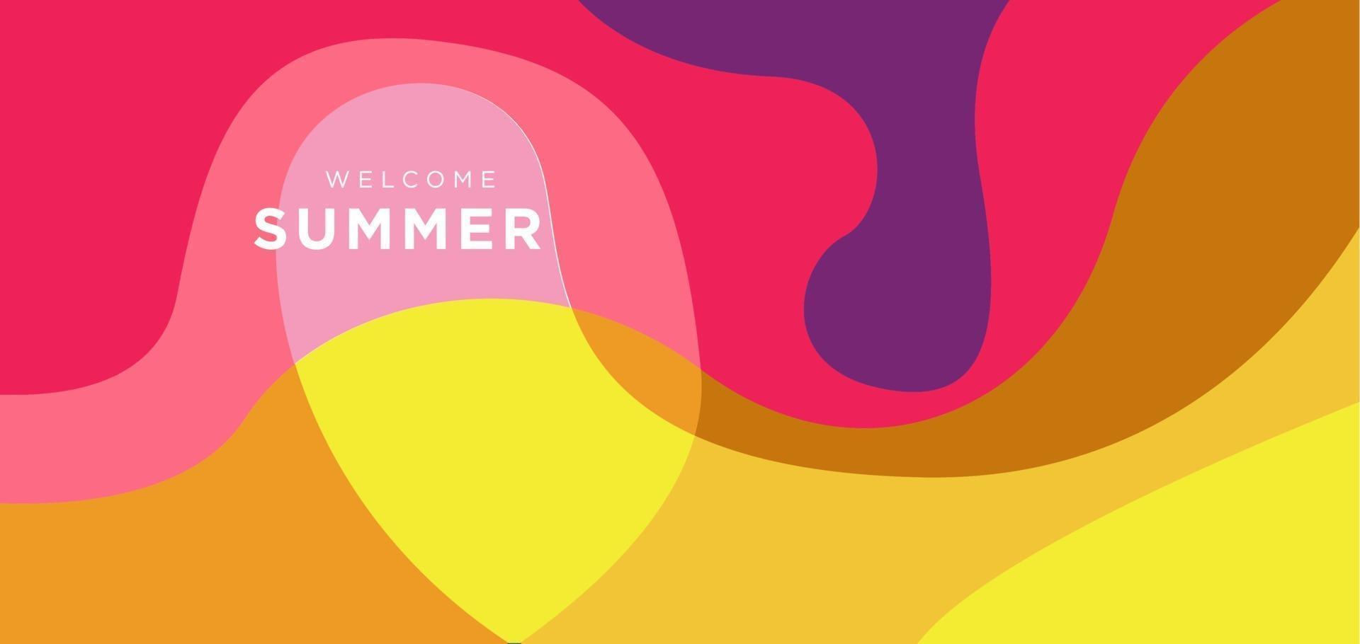 Vector colorful fluid and liquid summer background banner