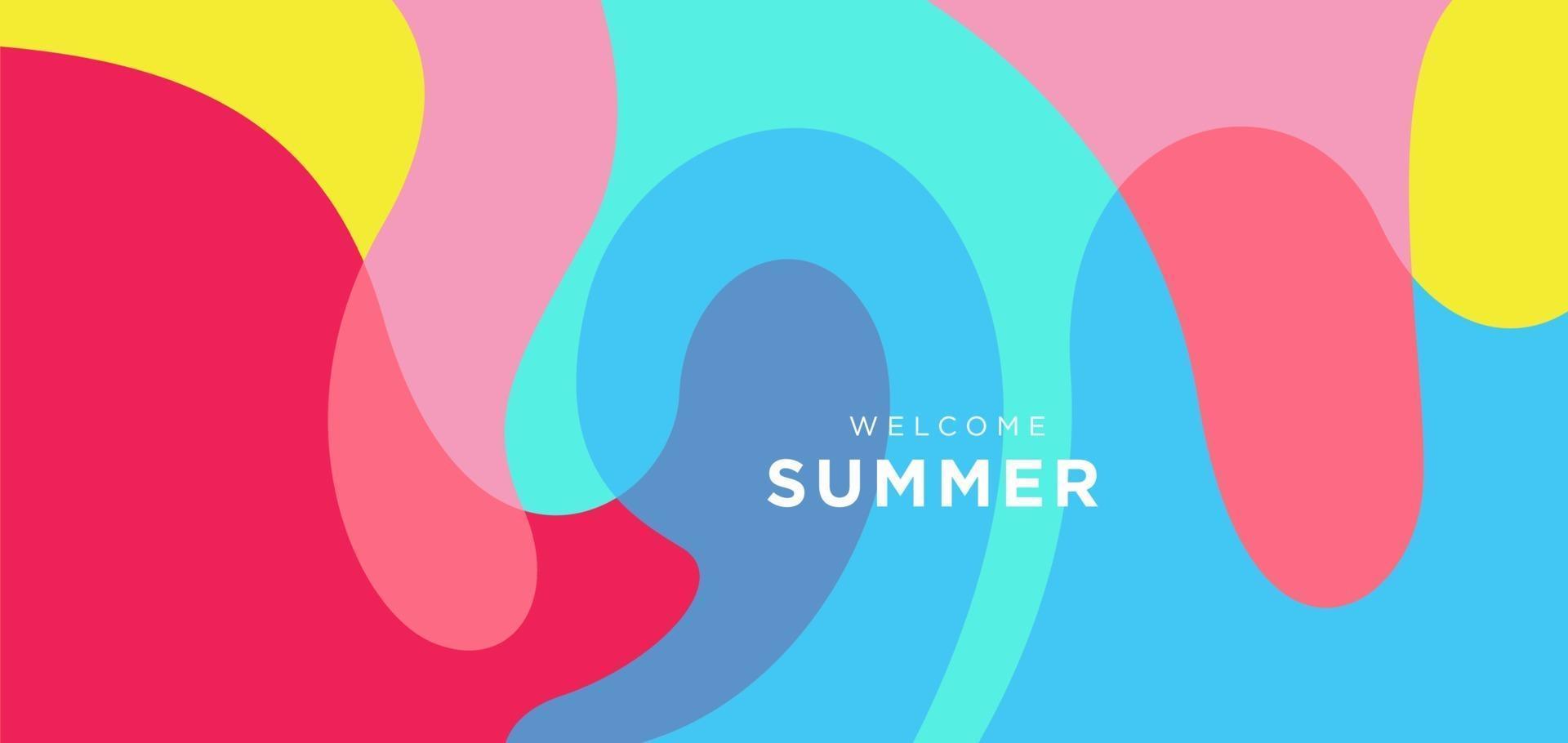 Vector colorful fluid and liquid summer background banner