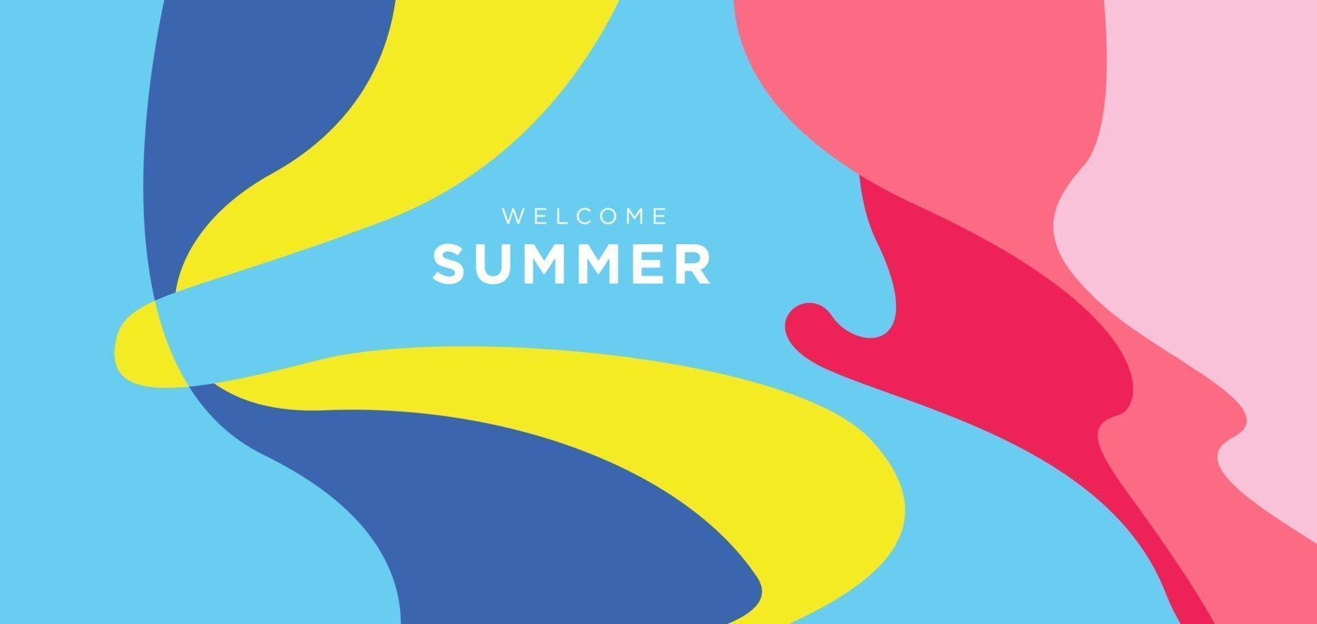 Vector colorful fluid and liquid summer background banner