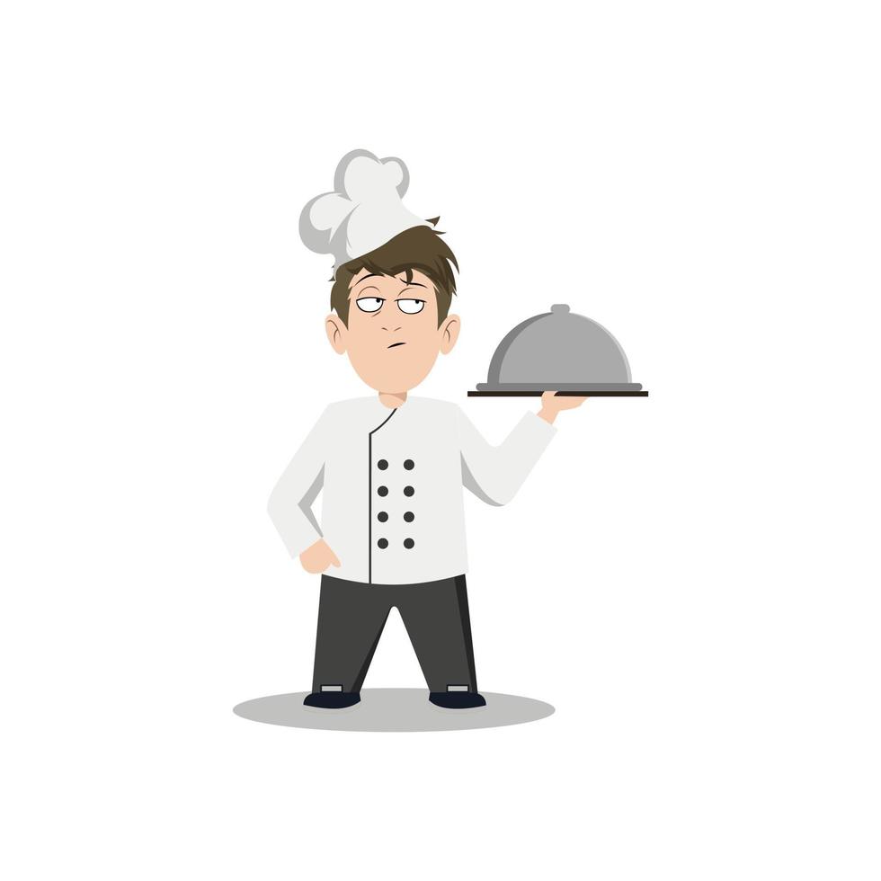 Ilustración vectorial diseño de personajes de chef gráfico vector