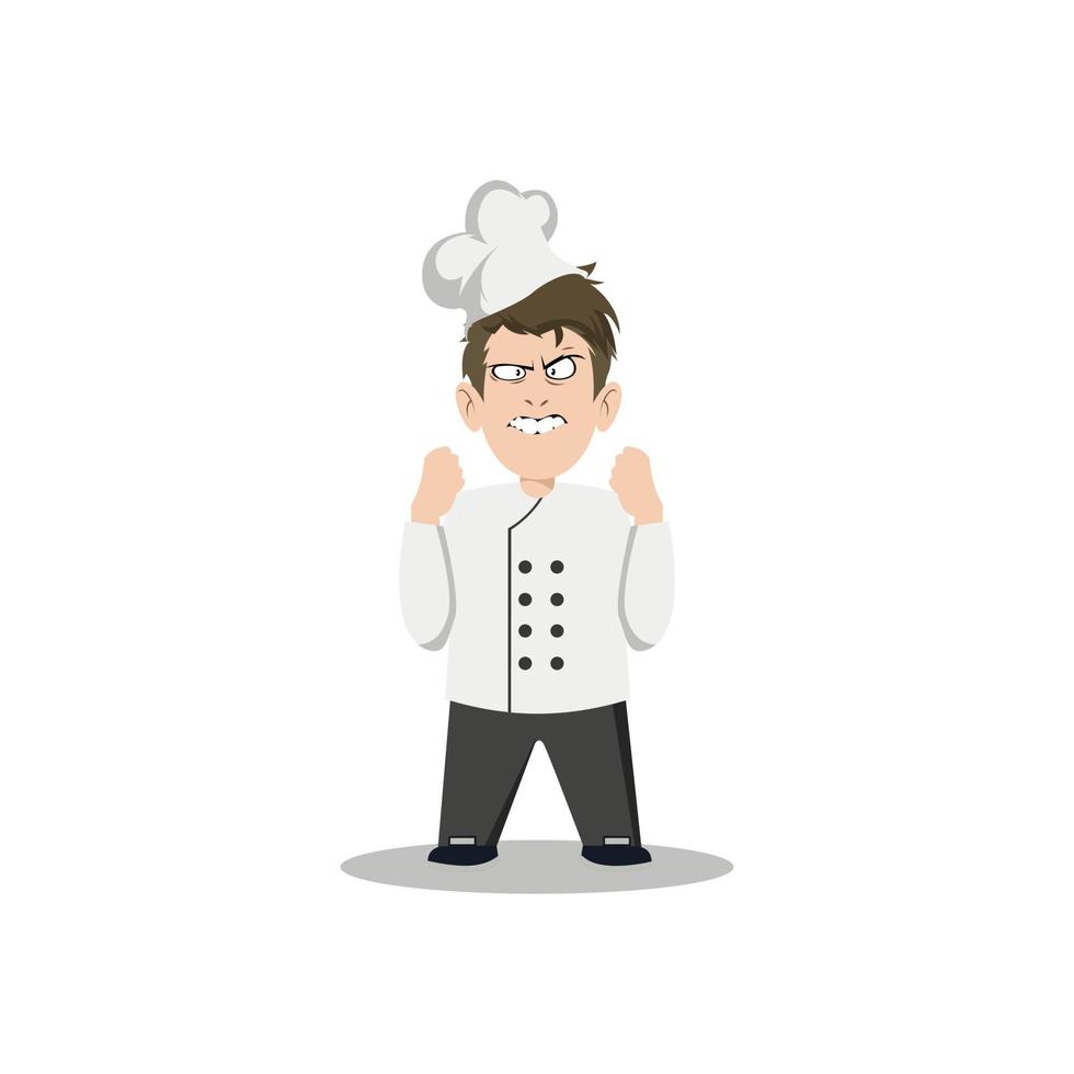 Ilustración vectorial diseño de personajes de chef gráfico vector