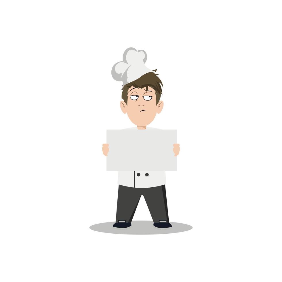 Ilustración vectorial diseño de personajes de chef gráfico vector