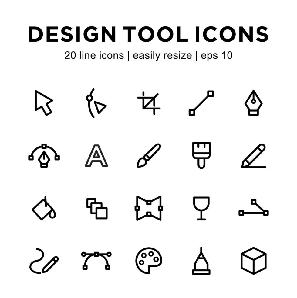 Design tool icon template vector