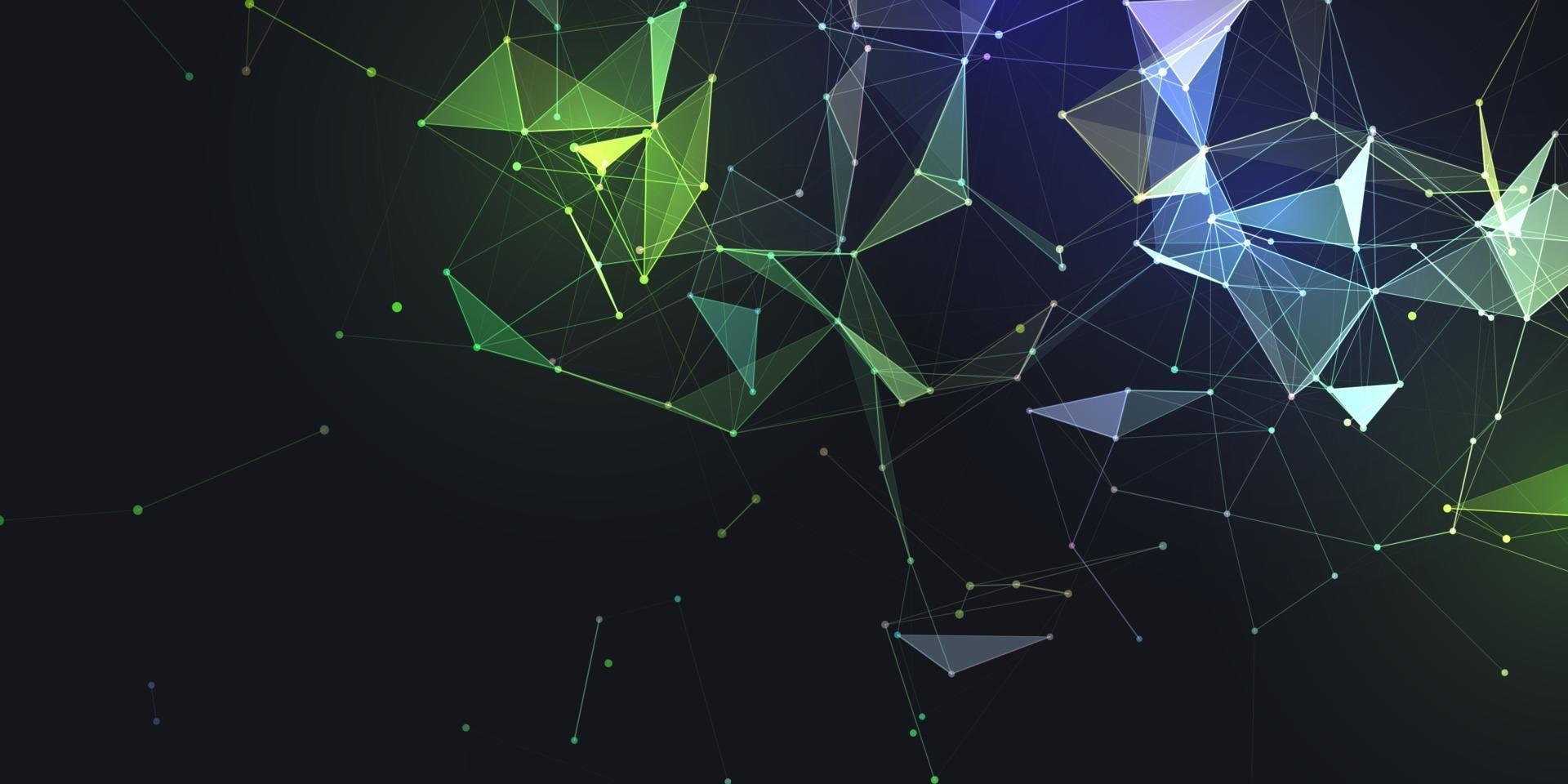abstract banner with low poly plexus design vector