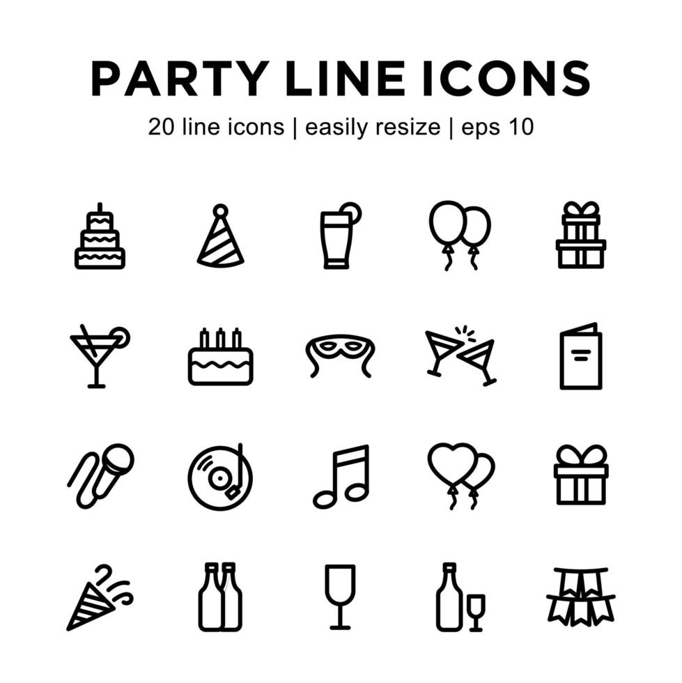 Party icon template vector