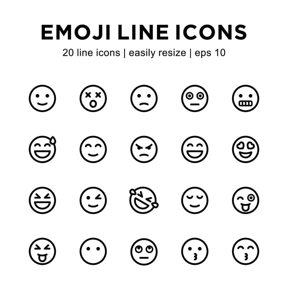 Emoji icon template vector