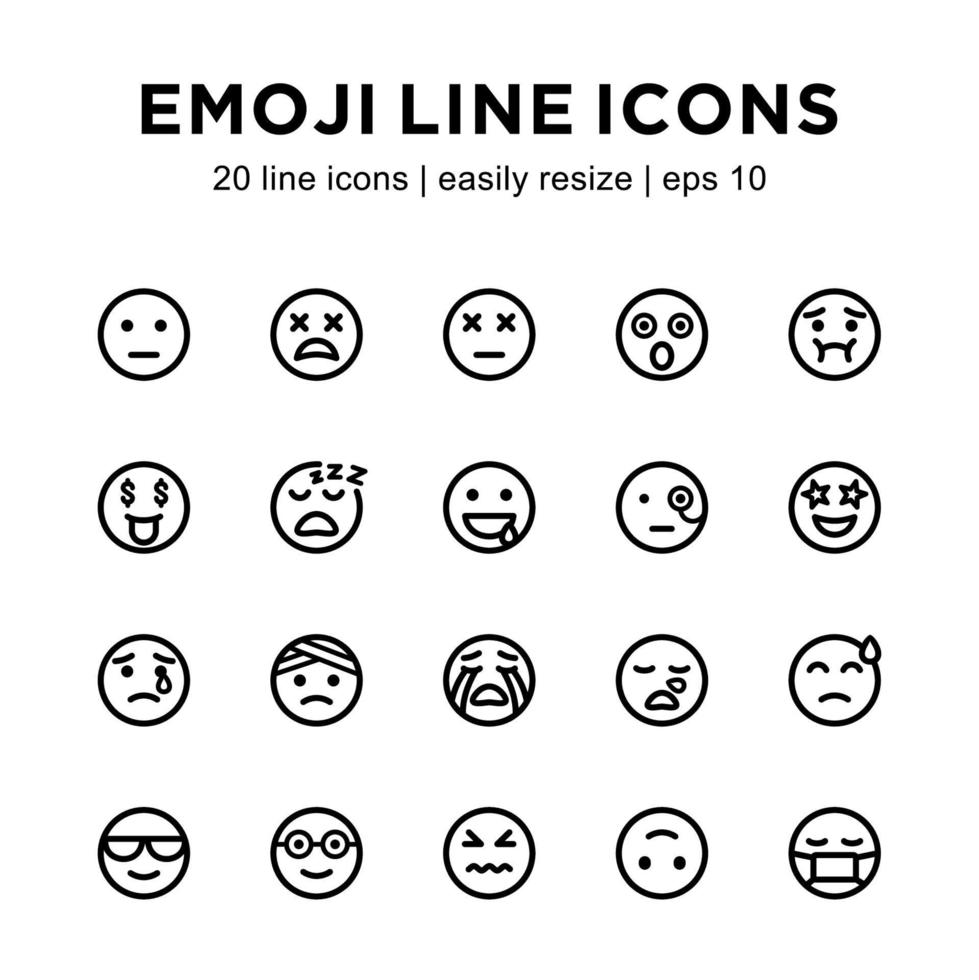 Emoji icon template vector