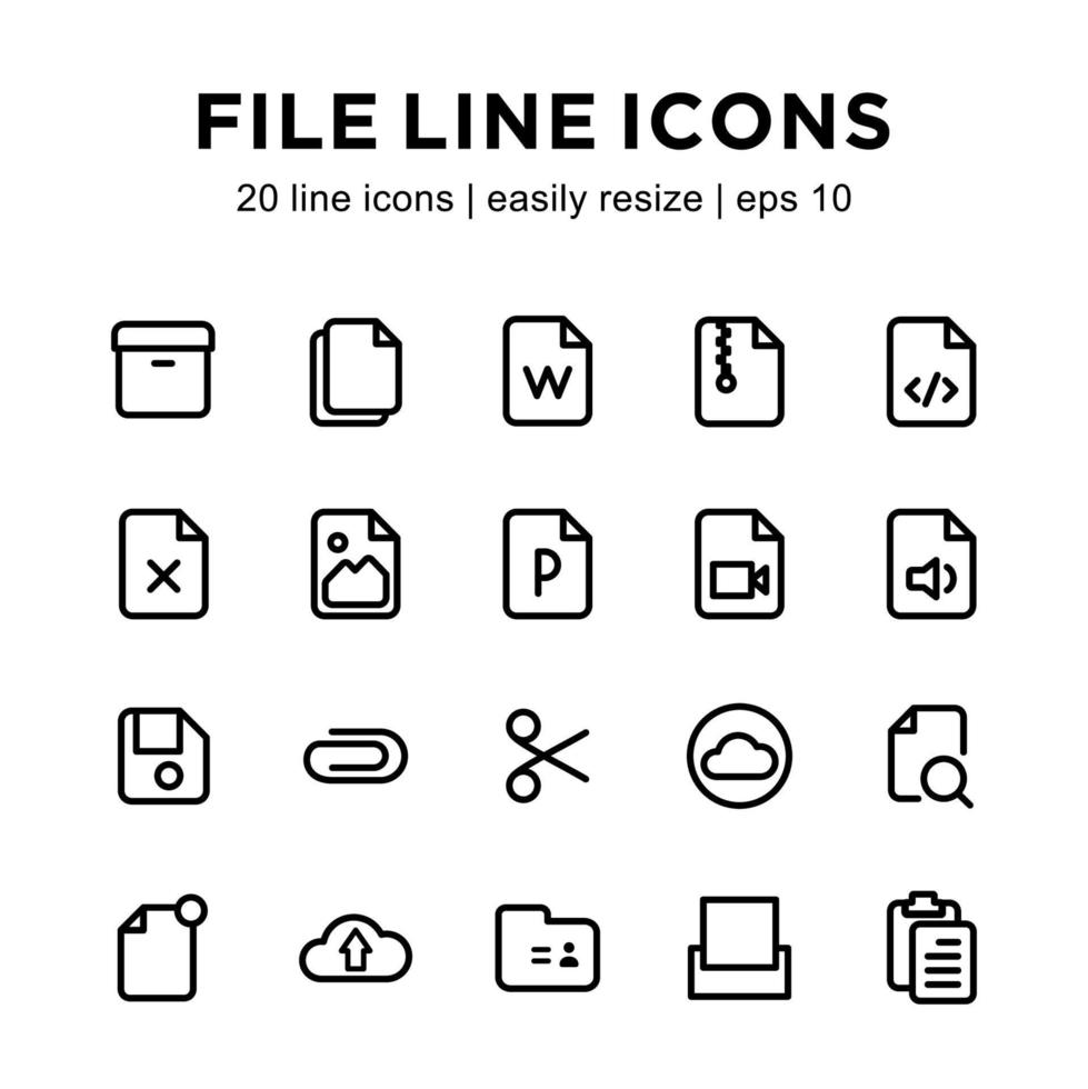 File icon template vector
