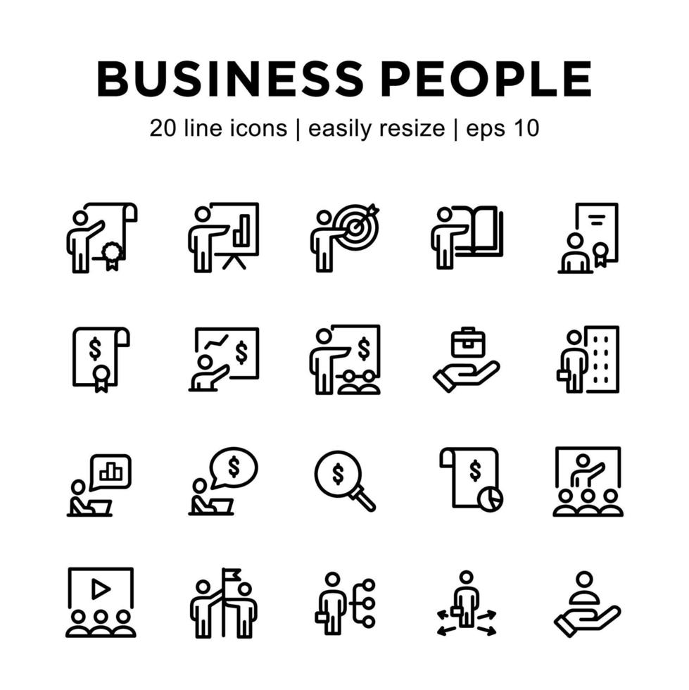Business people icon template vector
