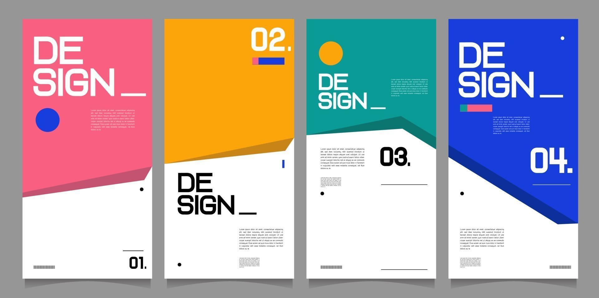 Vector banner design template minimalist style for business