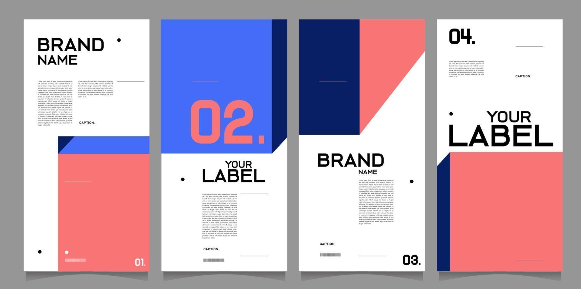 plantilla de diseño de banner de vector estilo minimalista para marca