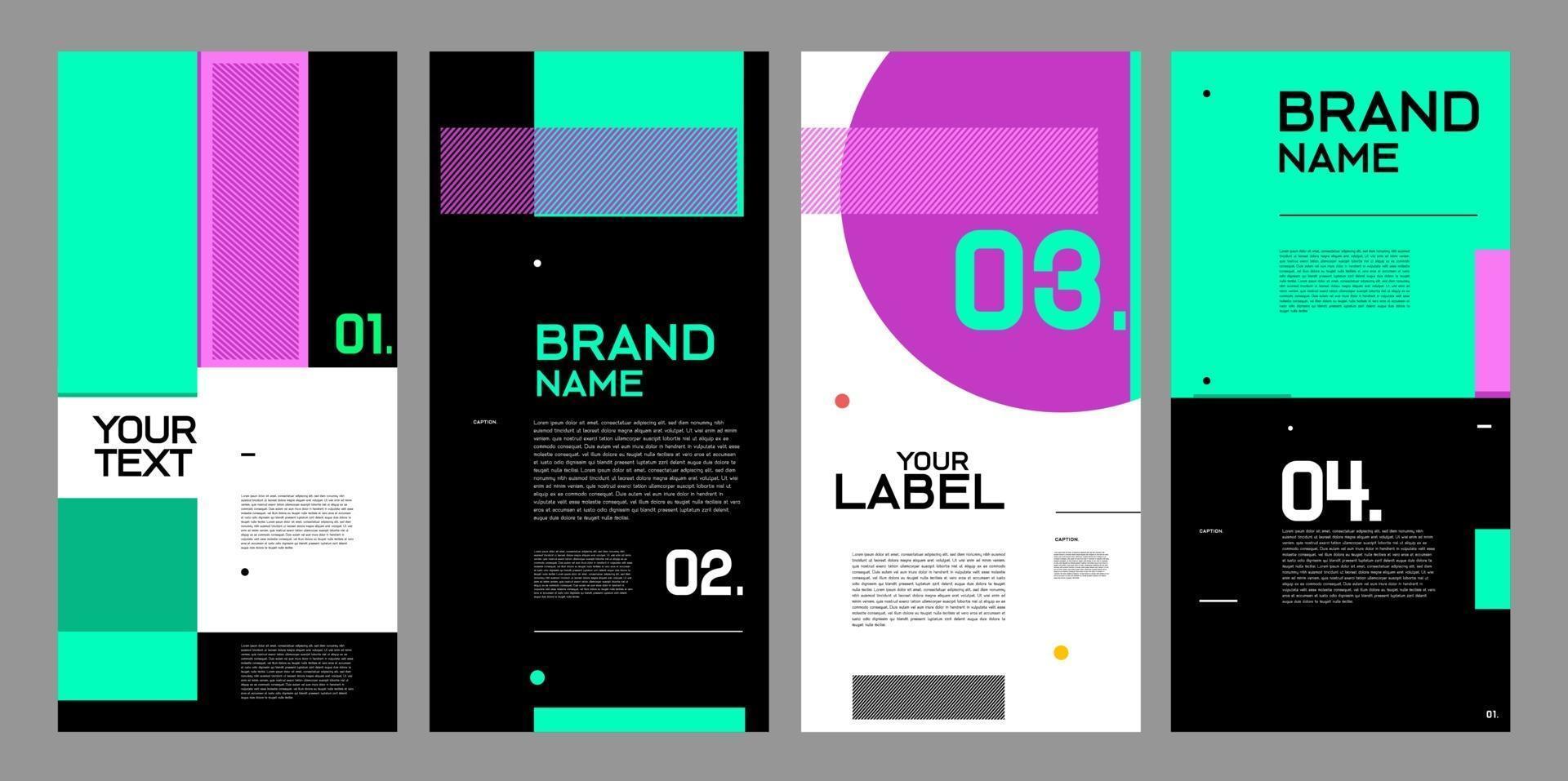 Vector banner design template minimalist style for brand