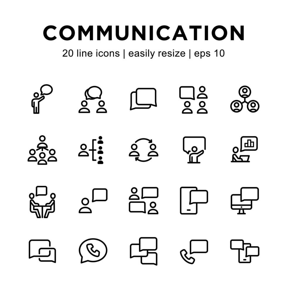 plantilla de icono de comunicación vector