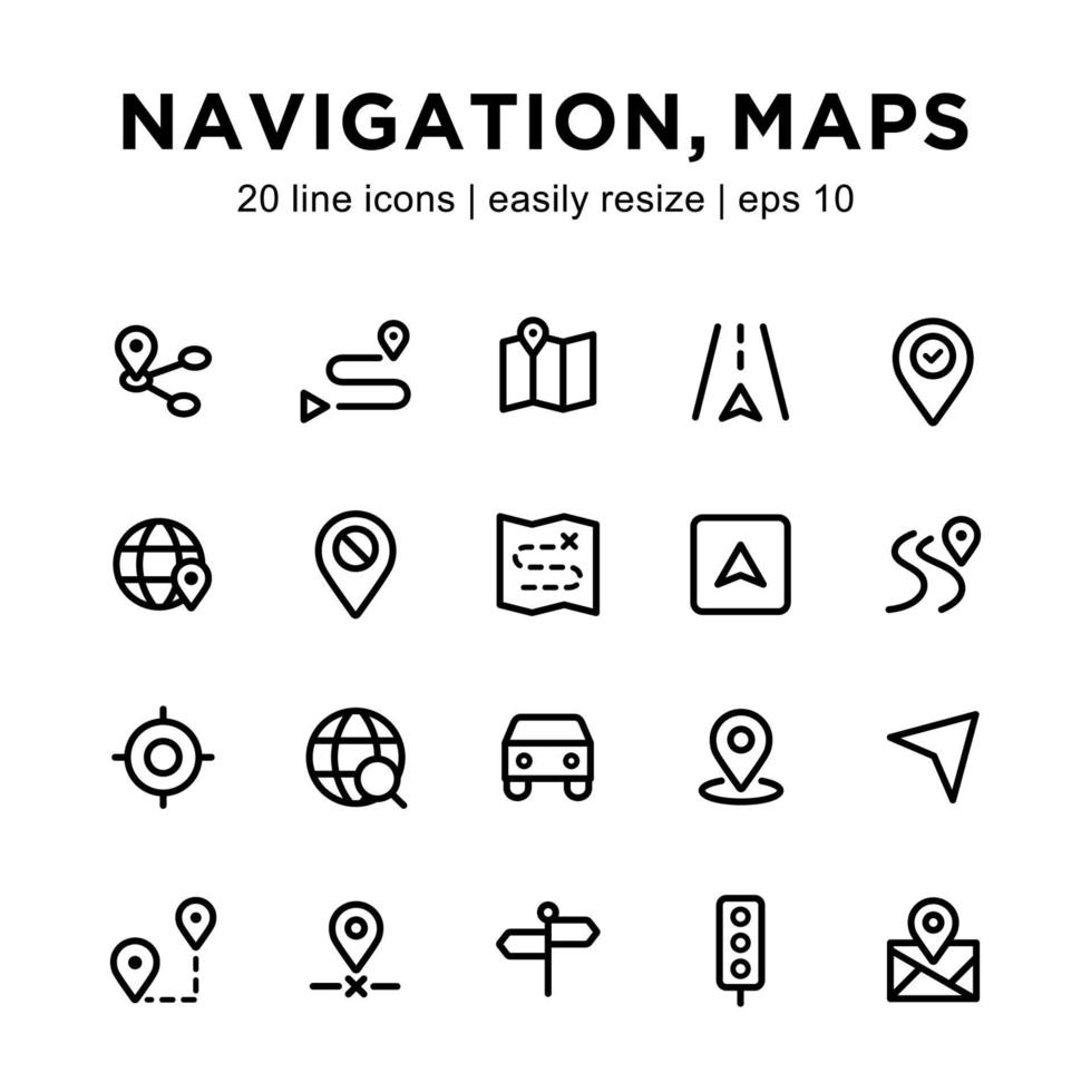 Navigation or map icon template vector