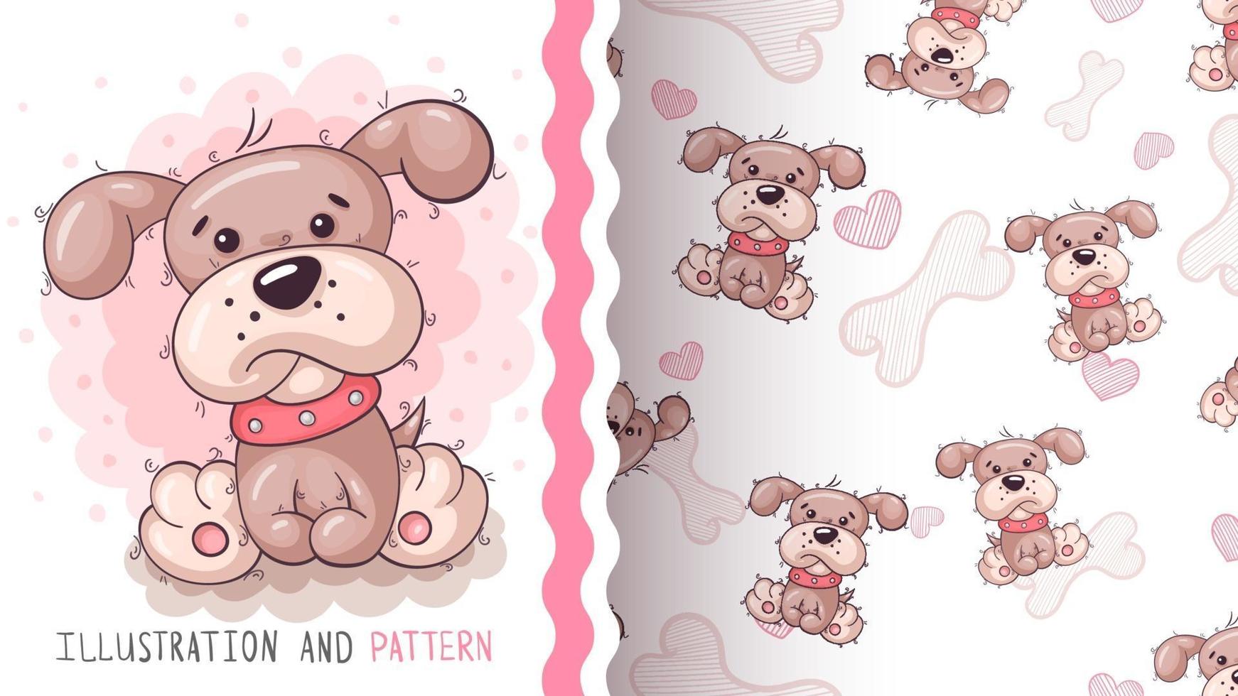 Adorable cartoon character animal dog vector