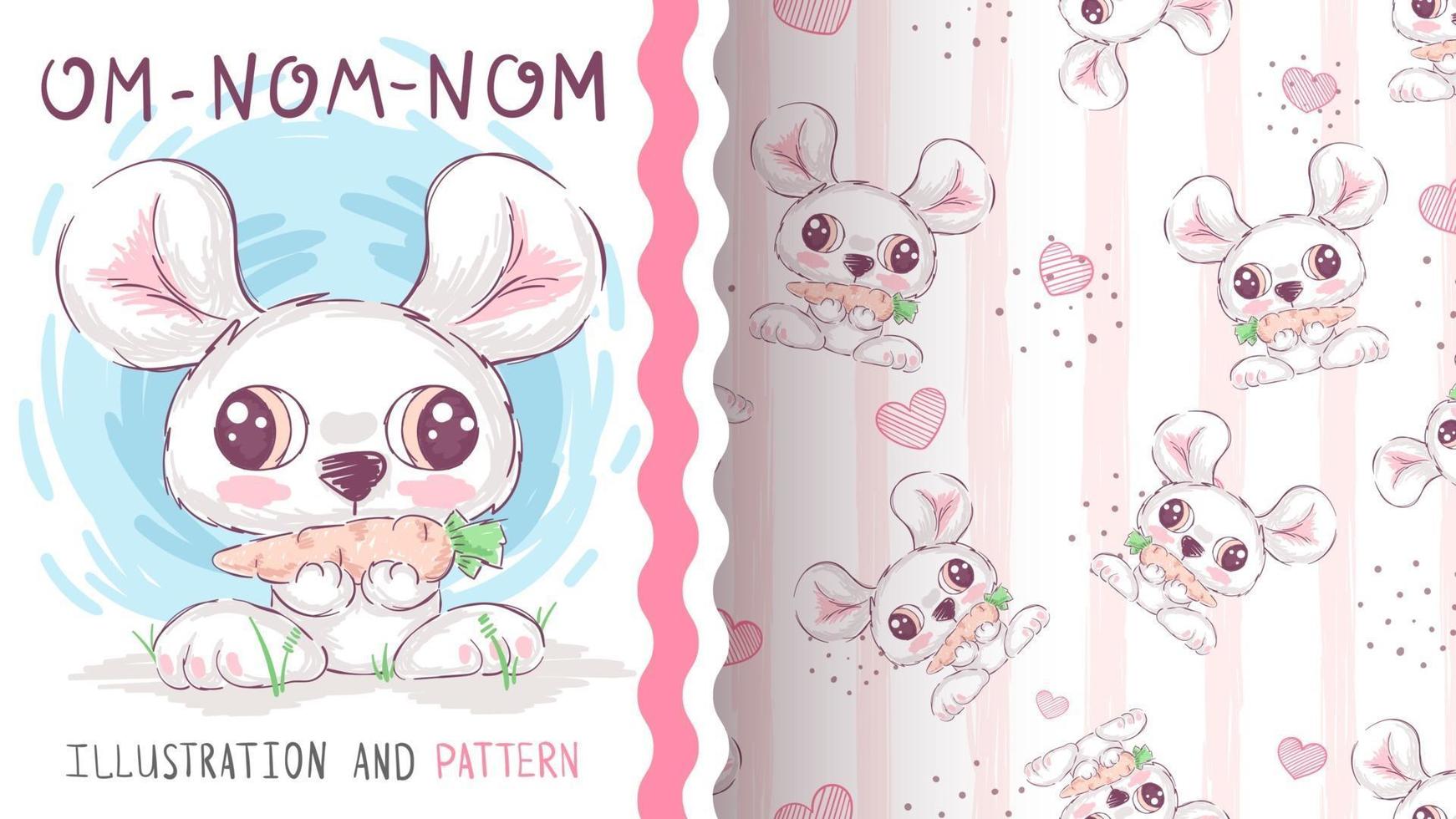 Adorable cartoon character animal mouse with rabbit vector