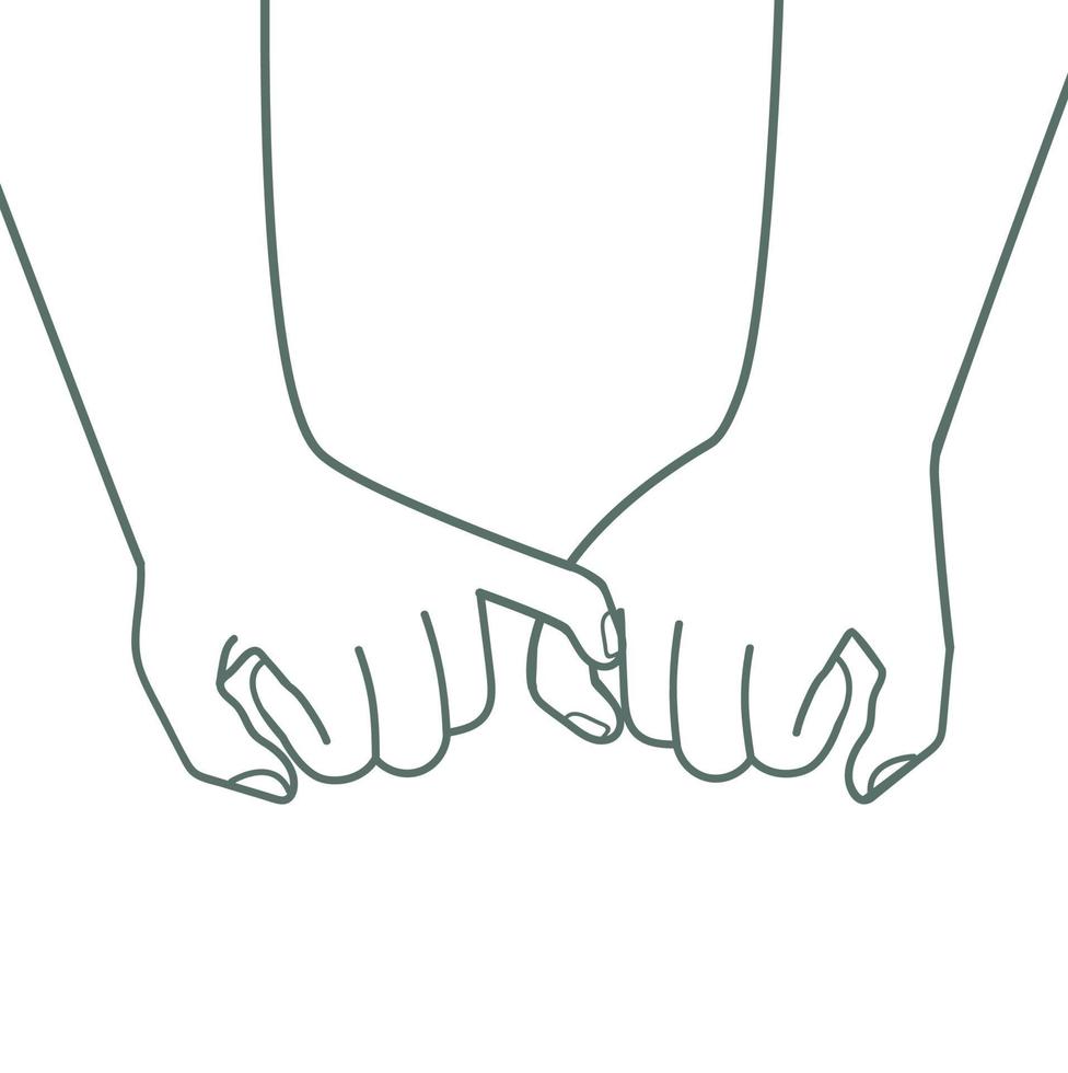 Hand Holding to Pinky promise sign  vector