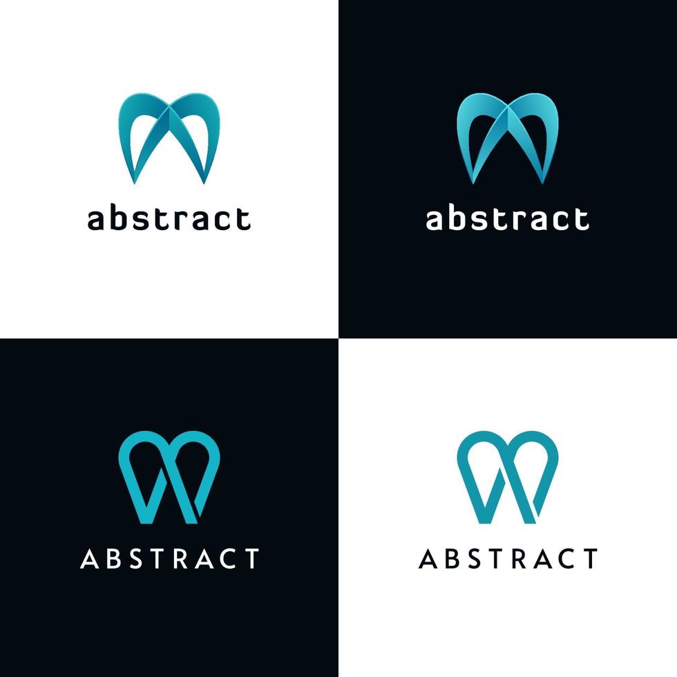 Logotipos dentales en forma de corona 3d vector