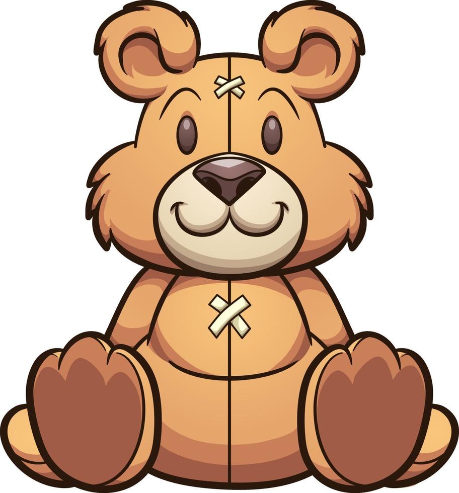 oso de peluche de dibujos animados 2089571 Vector en Vecteezy