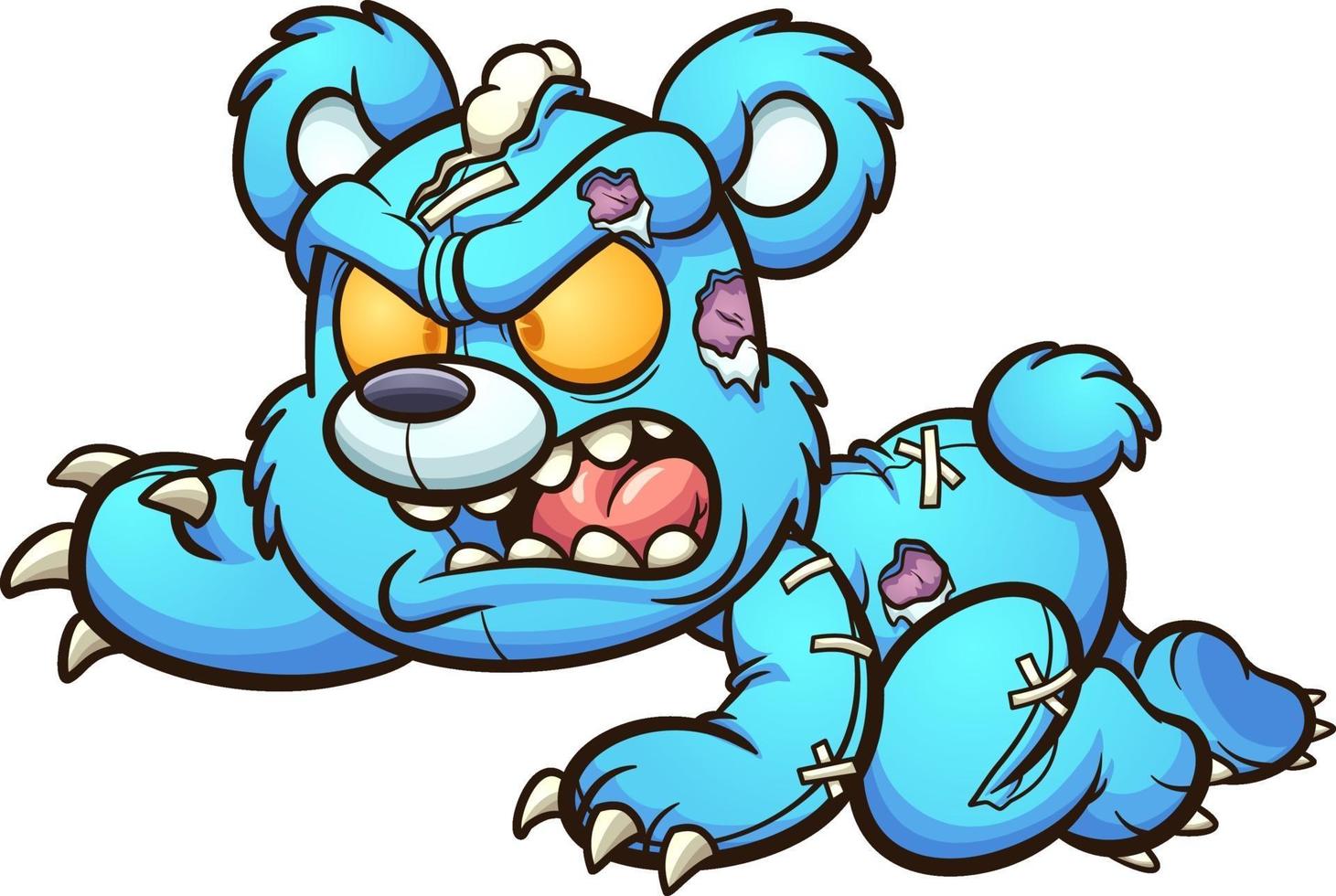 Evil teddy bear vector