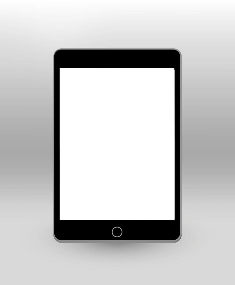 maqueta realista 3d de tablet pc. vector