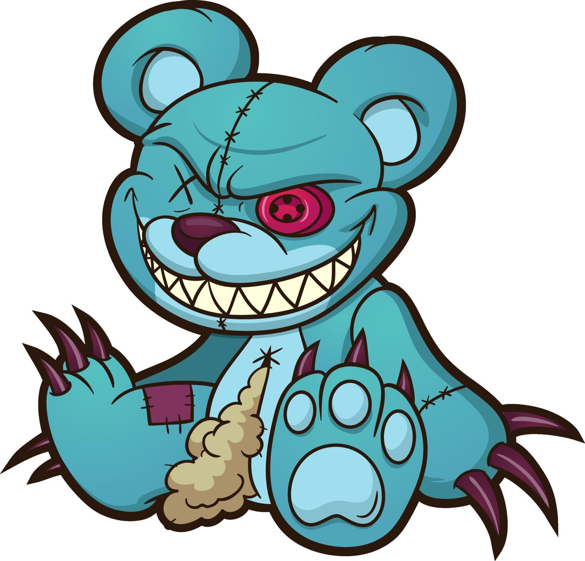 Evil teddy bear 2089633 Vector Art at Vecteezy