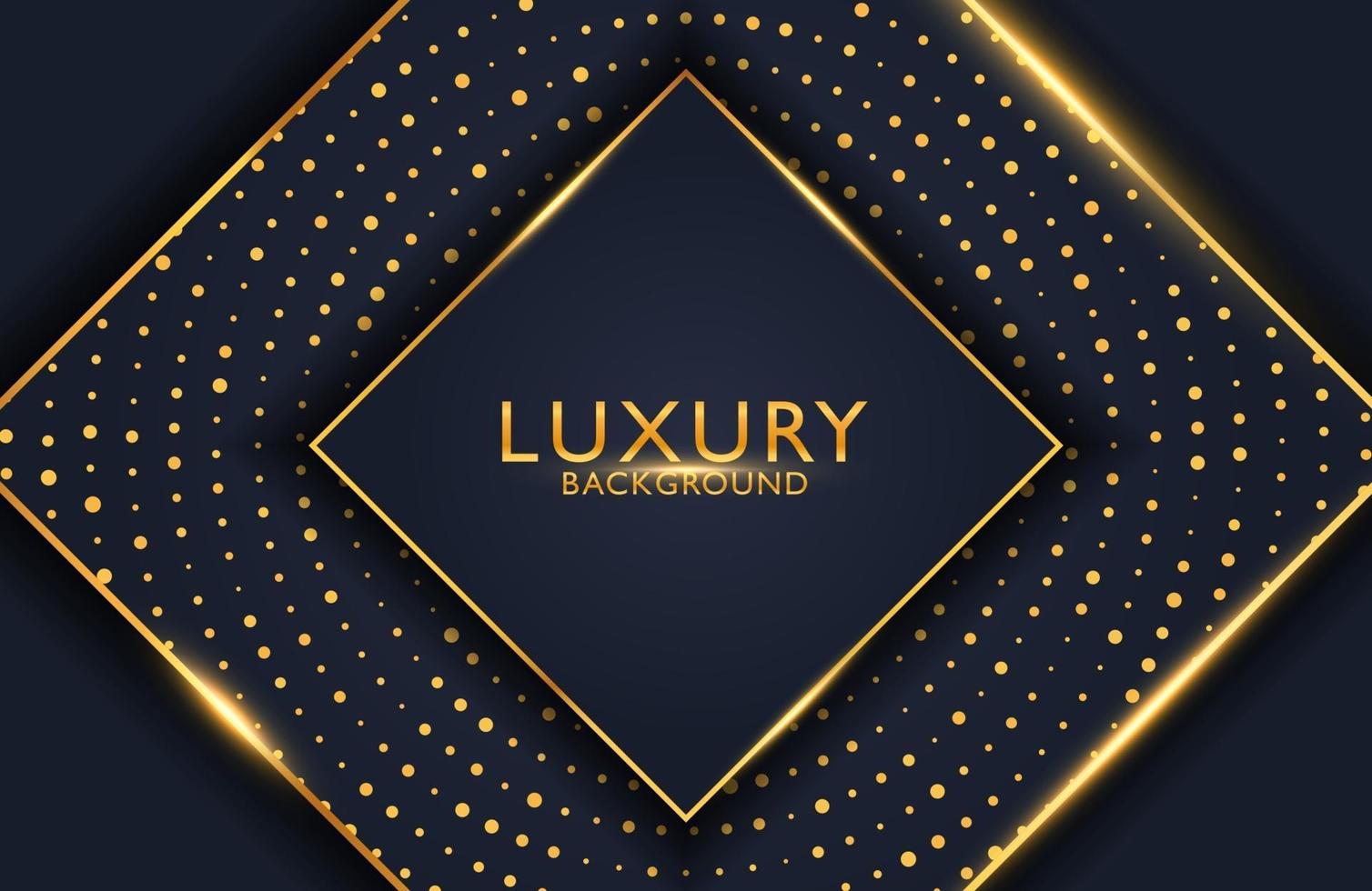 Luxury elegant background with gold element on dark surface. Business presentation layout vector