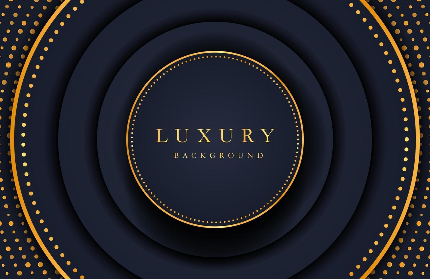 Luxury elegant background with gold element on dark surface. Business presentation layout vector