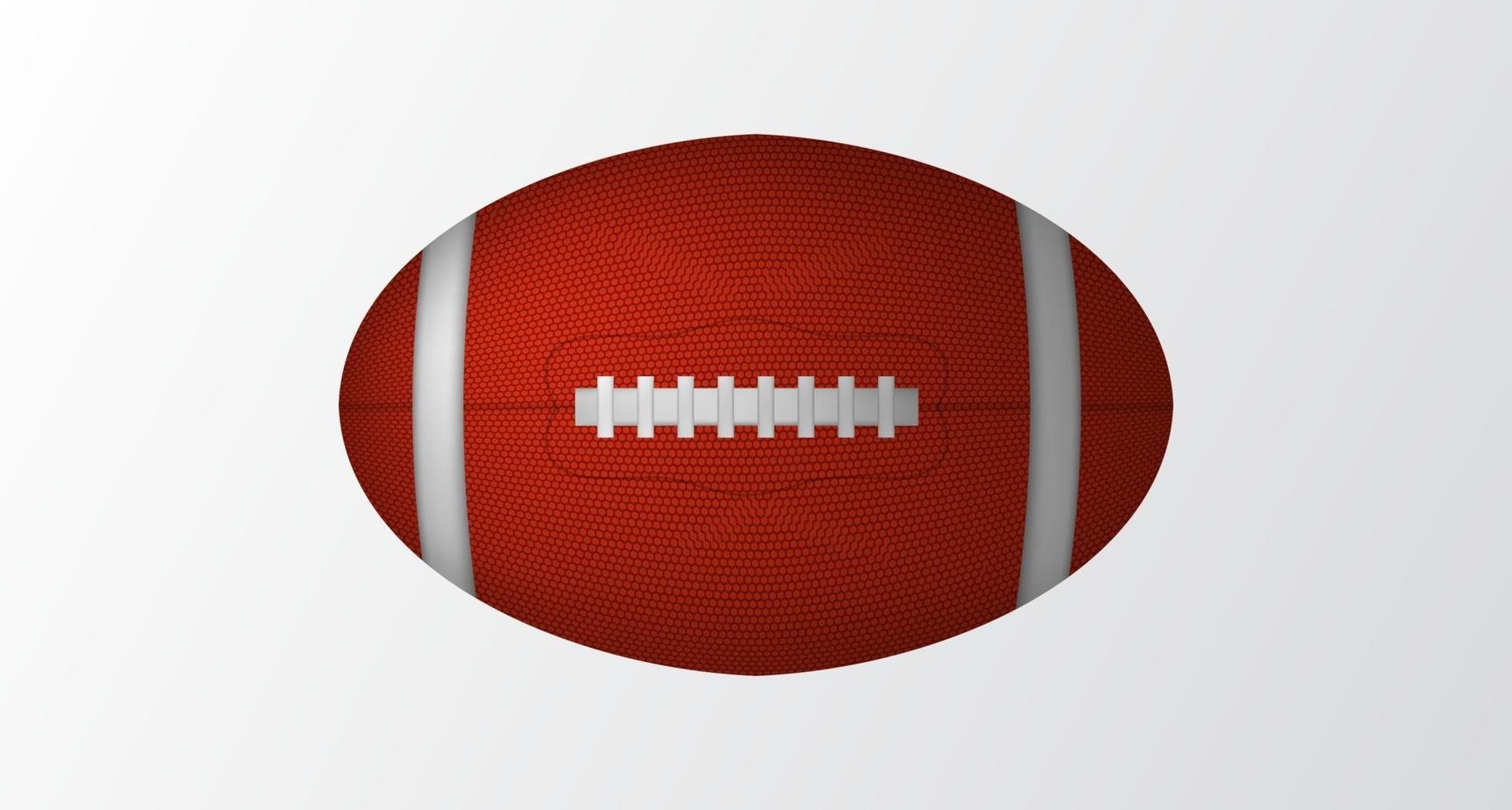 3d oval ball for rugby or american football  isolated sport game vector