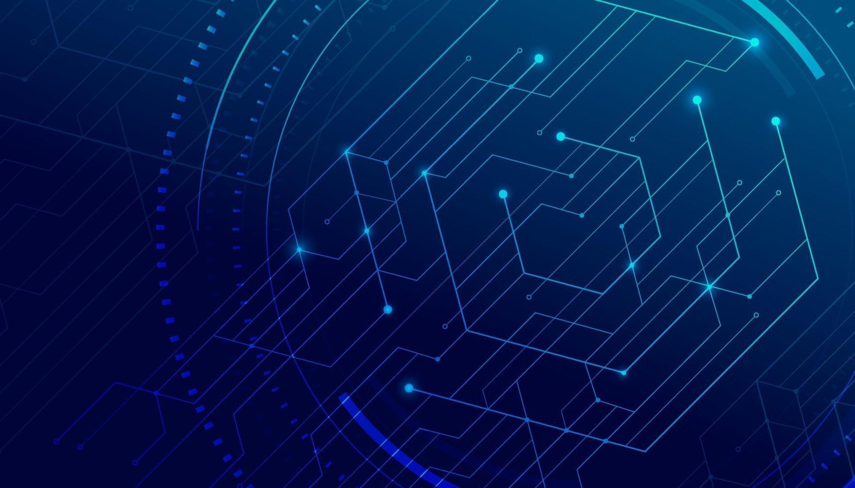 Abstract lines and dots connect background. Technology connection digital data and big data concept. vector