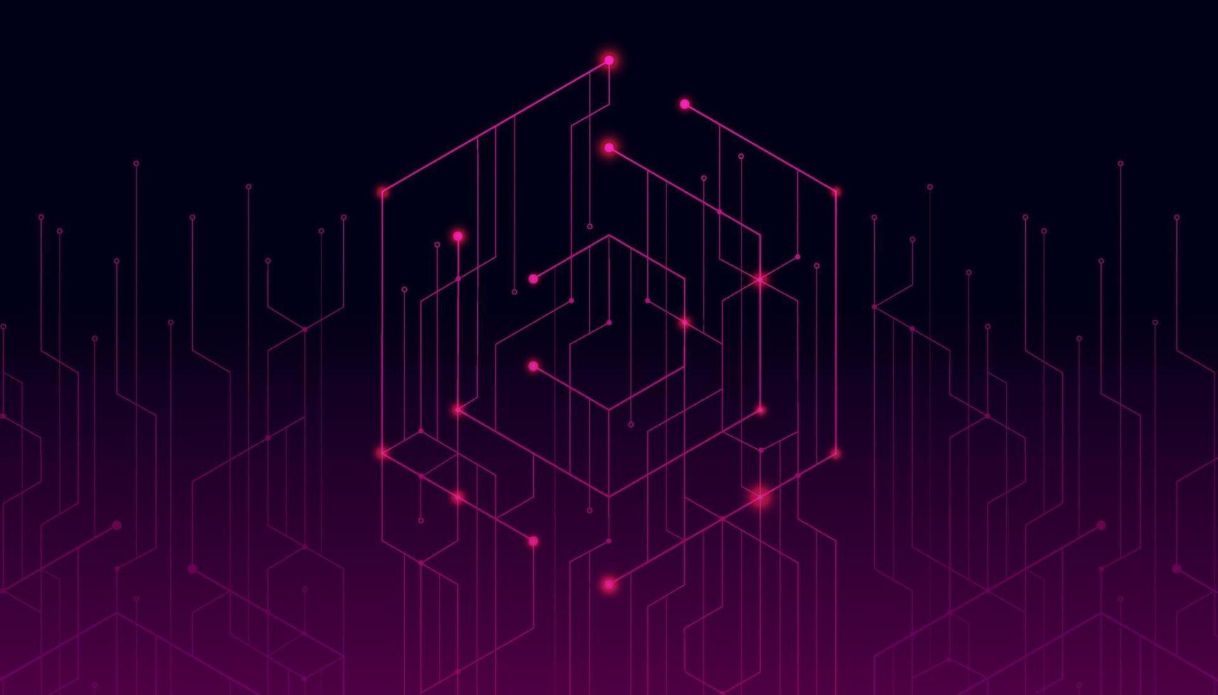 Abstract lines and dots connect background. Technology connection digital data and big data concept. vector