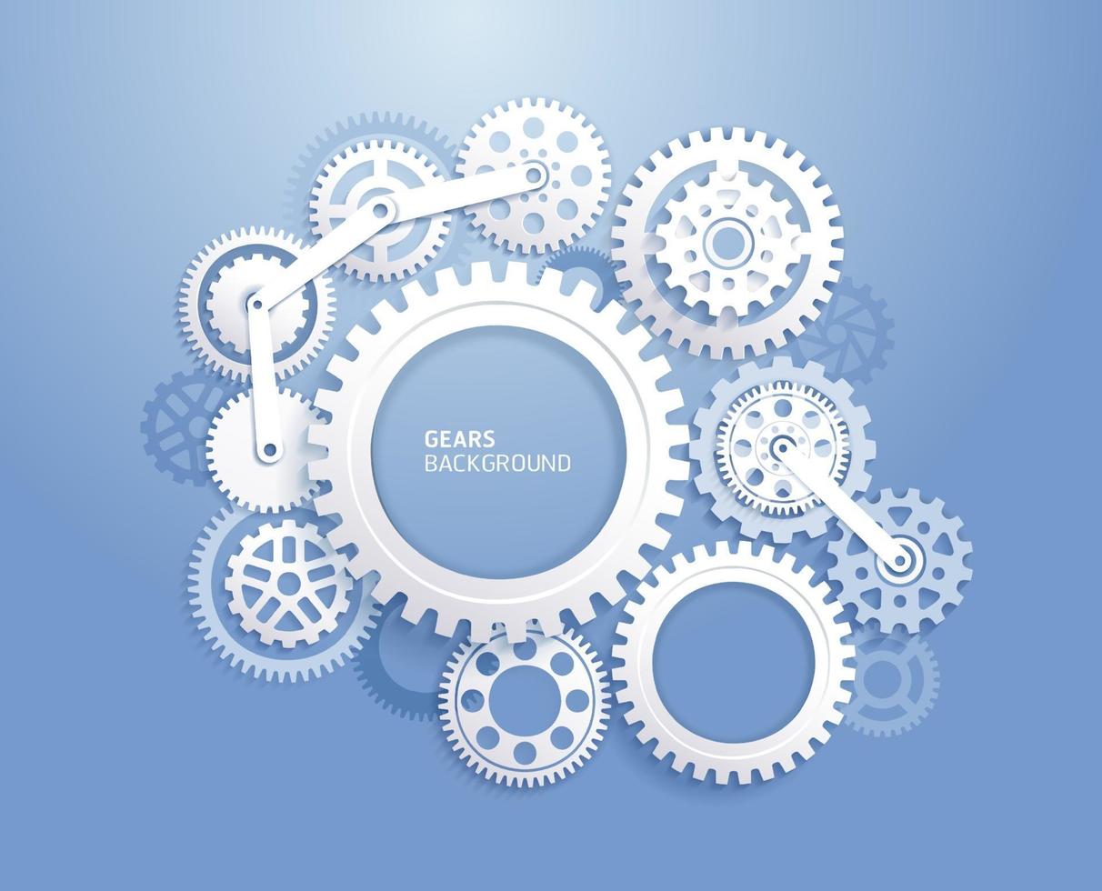 Gears background white color vector illustrations.