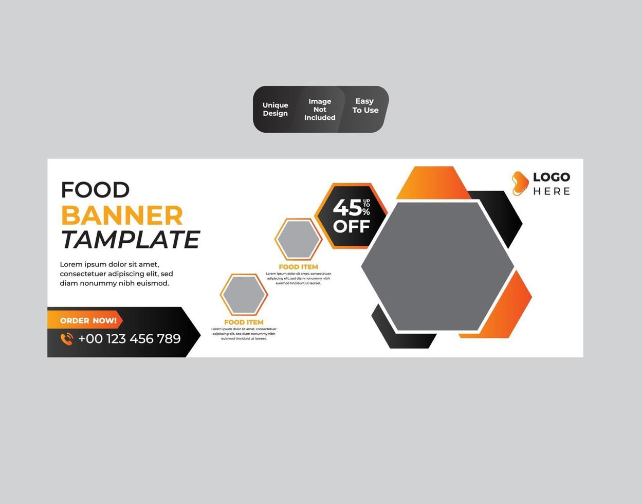 Food banner design vector