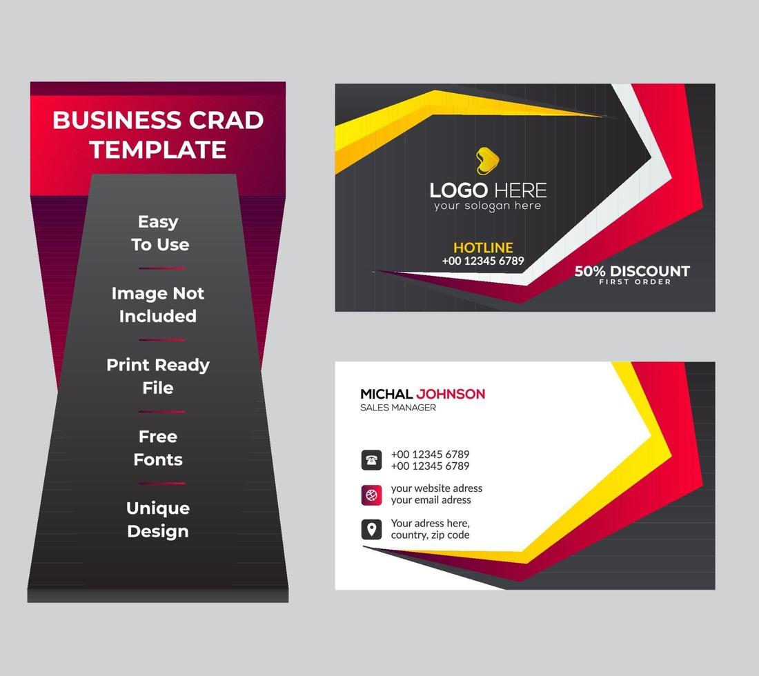 Business card set or template set vector