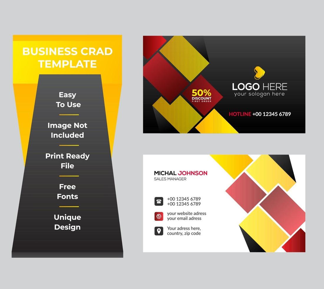Business card set or template vector