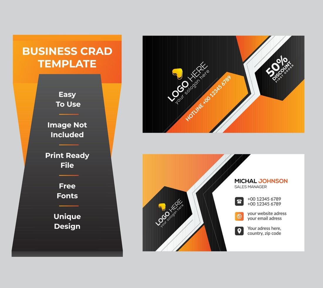 Business card set or template vector