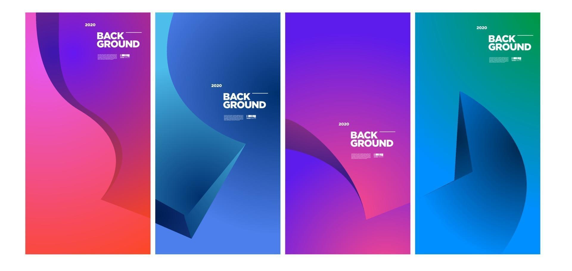 Vector colorful geometric and curve background