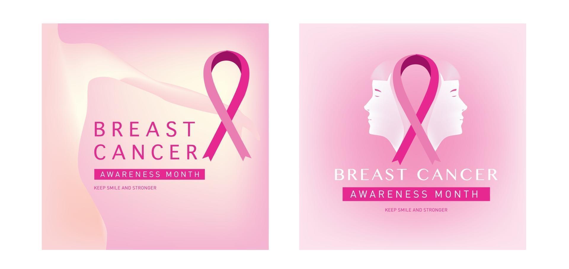 Breast cancer awareness month campaign vector