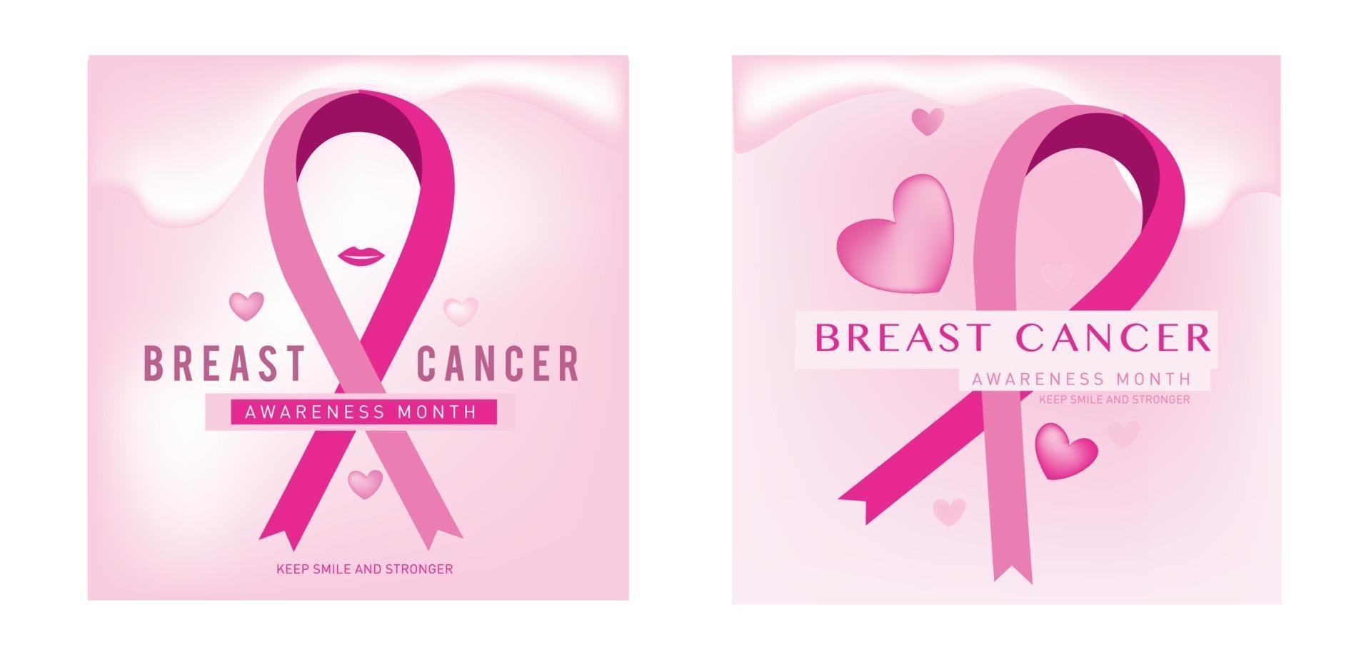 campaña del mes de concientización sobre el cáncer de mama vector