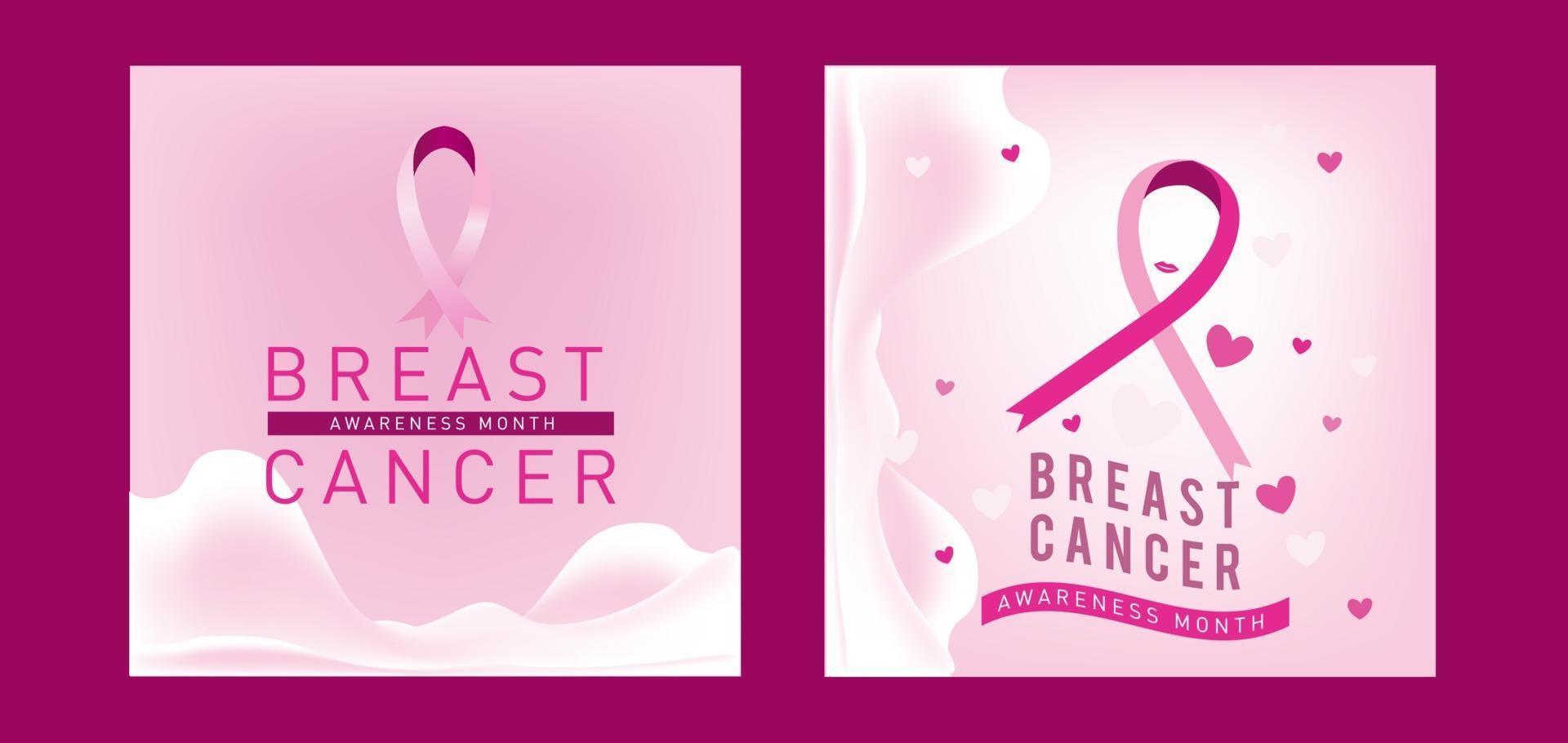 Breast cancer awareness month campaign vector