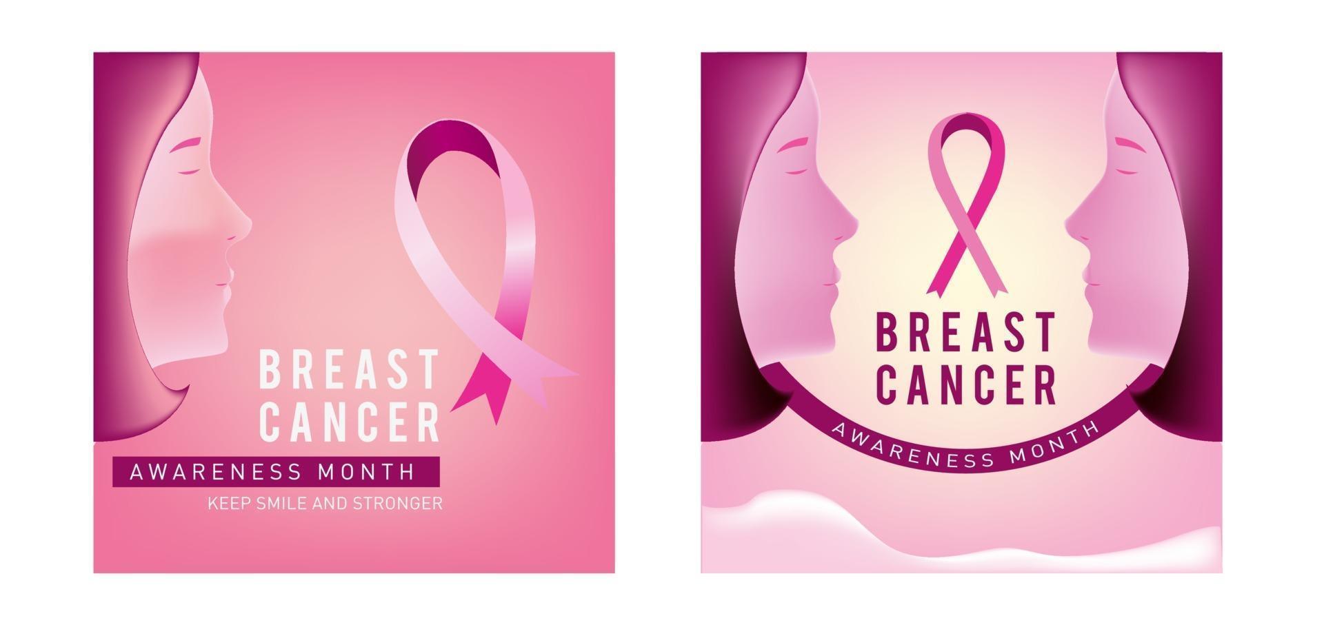 Breast cancer awareness month campaign vector